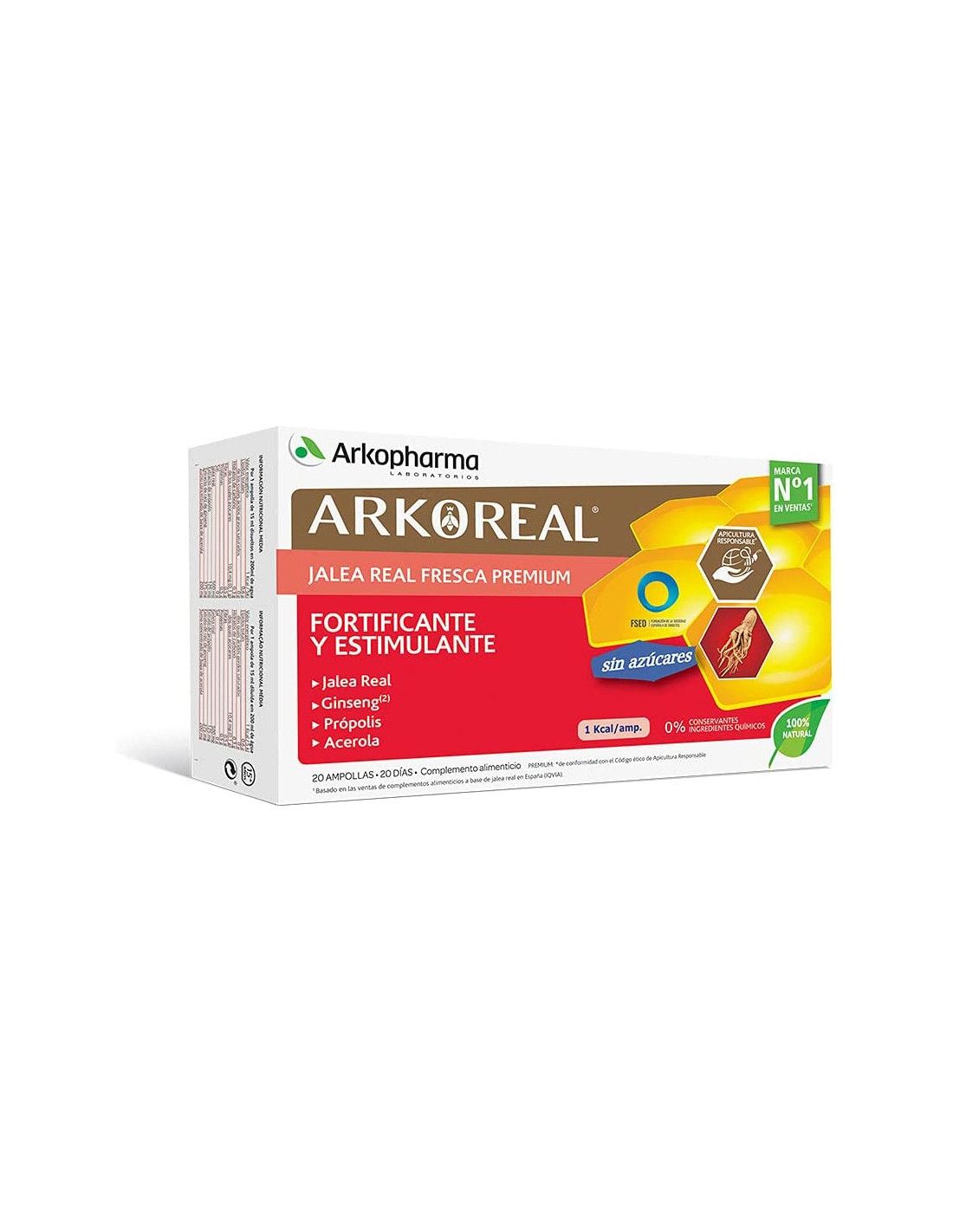 Jalea real + ginseng Arkoreal 20 ampollas