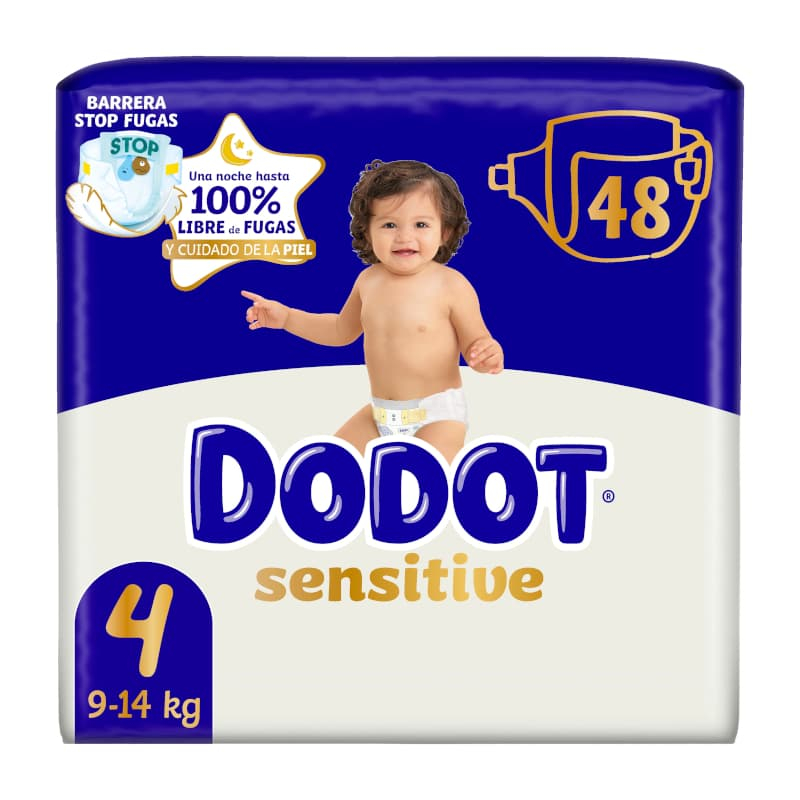 Pañales Dodot Sensitive talla 4 (9-14 kg) 52 uds